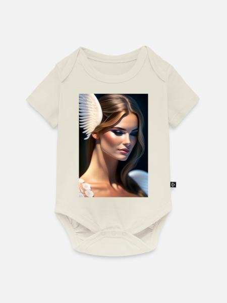 Gefallener Engel - Baby Premium Kurzarmbody - Naturweiß
