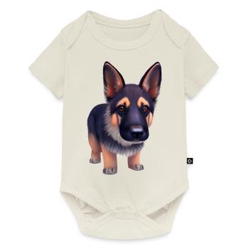 Dog Owner German Shepherd Puppy - Baby Premium short-sleeve bodysuit - off white - Front