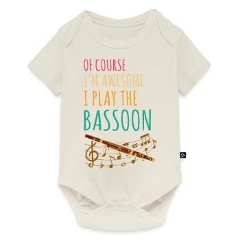 Woodwind instrument and bassoon wind instrument - Baby Premium short-sleeve bodysuit - off white - Front