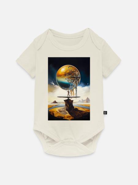 Die Welt - Baby Premium Kurzarmbody - Naturweiß