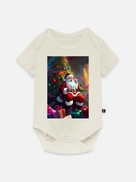 Santa Claus - Baby Premium Kurzarmbody - Naturweiß