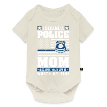 Polizei Polizist Polizeibeamte - Baby Premium Kurzarmbody - Naturweiß - Vorne