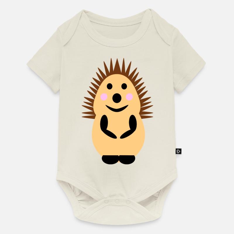 Hérisson debout - Body à manches courtes Premium Bébé - blanc cassé