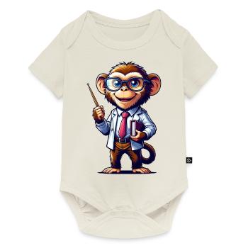 Cute Monkey Teacher - Baby Premium short-sleeve bodysuit - off white - Front