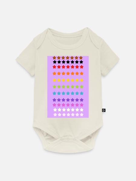 Pride Rainbow Stars - Baby Premium Kurzarmbody - Naturweiß