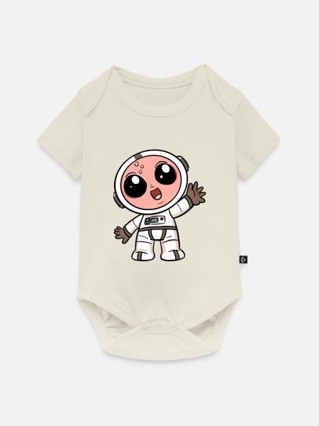 Obi Sol. Kenobi Winke - Baby Premium Kurzarmbody - Naturweiß