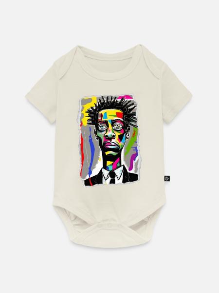 Lebendiges Stadtporträt - Baby Premium Kurzarmbody - Naturweiß