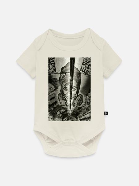 London Tunnel - Baby Premium Kurzarmbody - Naturweiß