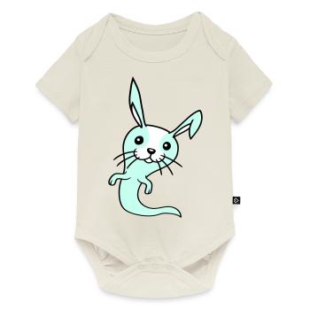 Bunny Ghost Ghost Haunting Halloween Creepy Cute - Baby Premium short-sleeve bodysuit - off white - Front