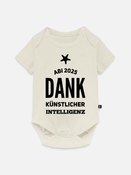 Abschluss - Baby Premium Kurzarmbody - Naturweiß