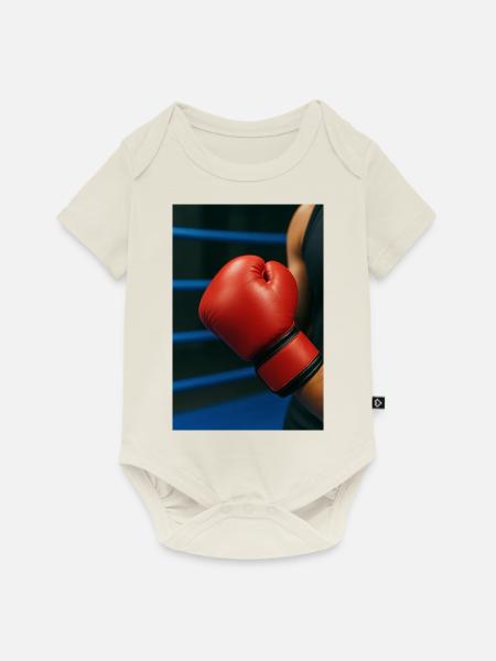 Boxen - Handschuh - Baby Premium Kurzarmbody - Naturweiß