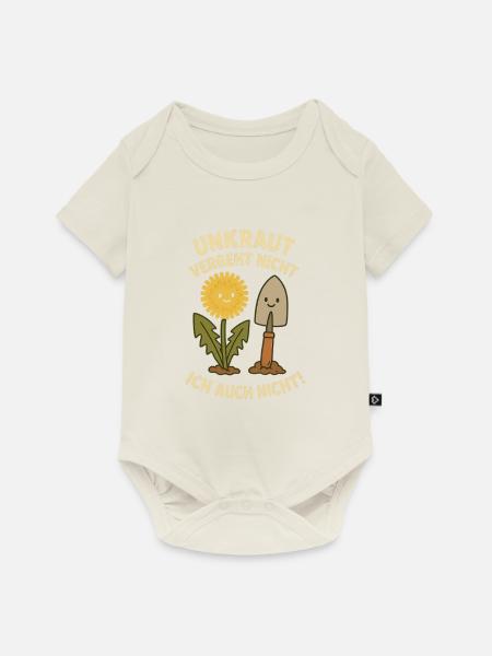 Gärtner Design Unkraut Lustig Gärtnerin - Baby Premium Kurzarmbody - Naturweiß