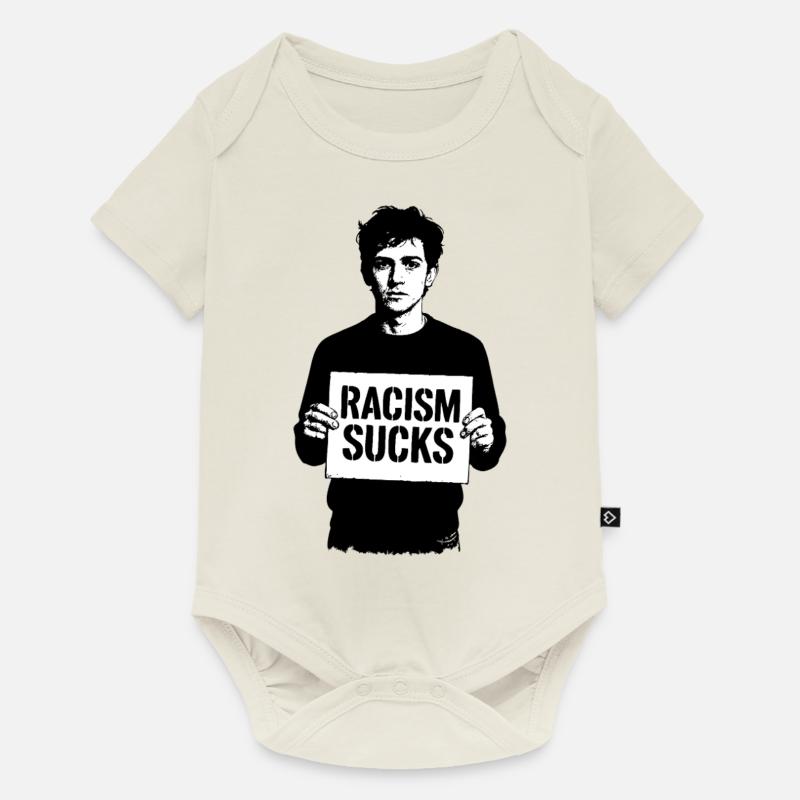 Le racisme craint - Body à manches courtes Premium Bébé - blanc cassé