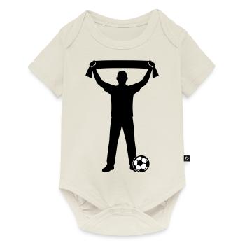 Football Fan Silhouette - Baby Premium short-sleeve bodysuit - off white - Front