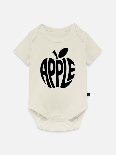 Apfel - Coole Frucht Logo - Baby Premium Kurzarmbody - Naturweiß