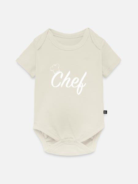 Chefkoch - Baby Premium Kurzarmbody - Naturweiß