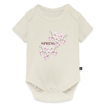 Spring, Frühling - Baby Premium Kurzarmbody - Naturweiß - Vorne