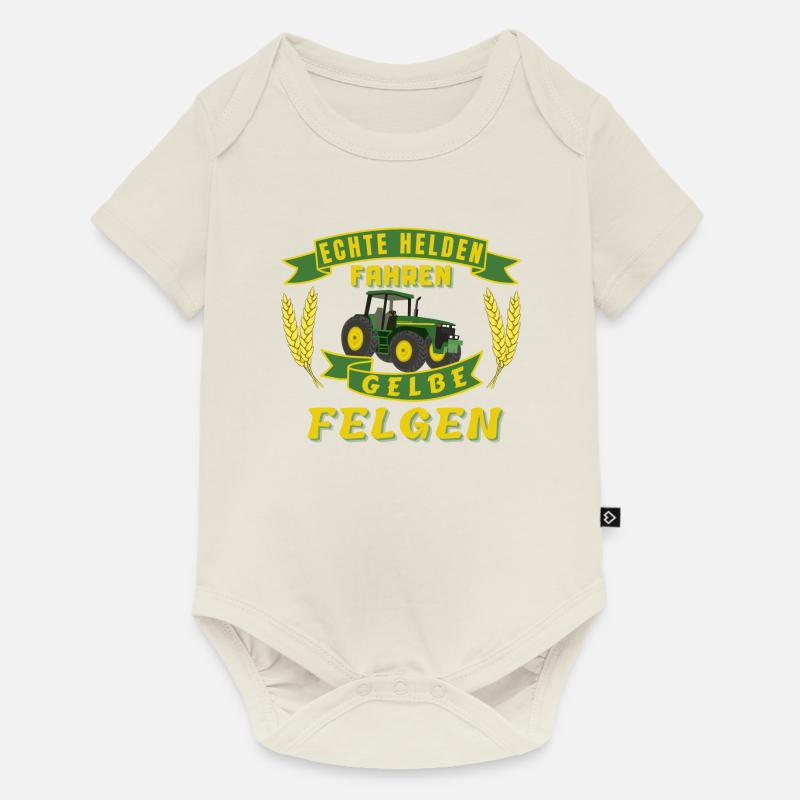 Echte Helden - Baby Premium Kurzarmbody - Naturweiß