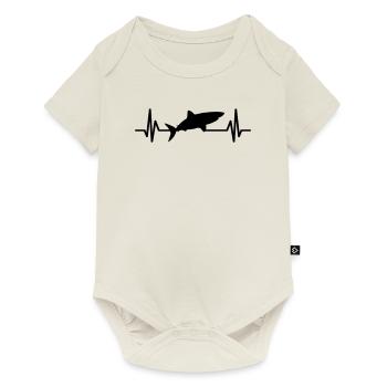 shark heartbeat shark shark fin - Baby Premium short-sleeve bodysuit - off white - Front