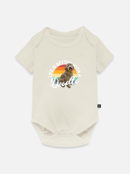 Kritzeln - Baby Premium Kurzarmbody - Naturweiß