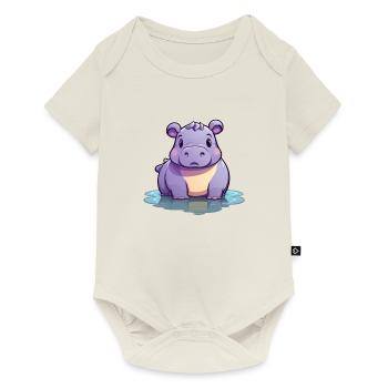 Hippopotamus - Baby Premium short-sleeve bodysuit - off white - Front