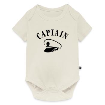 CASQUETTE DE CAPITAINE - Body à manches courtes Premium Bébé - blanc cassé - Devant