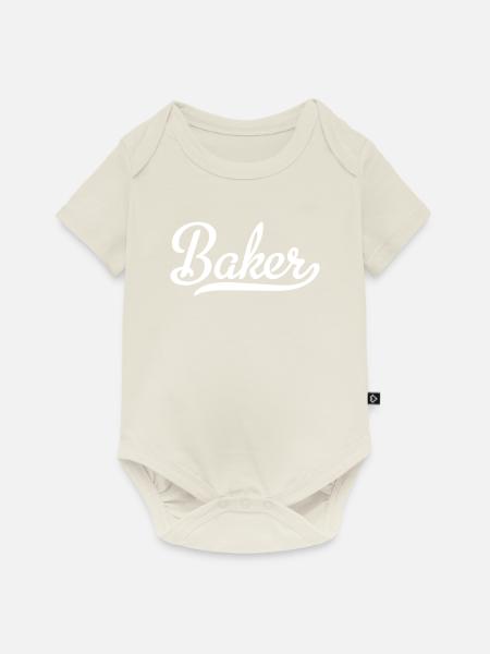 baker - Baby Premium Kurzarmbody - Naturweiß