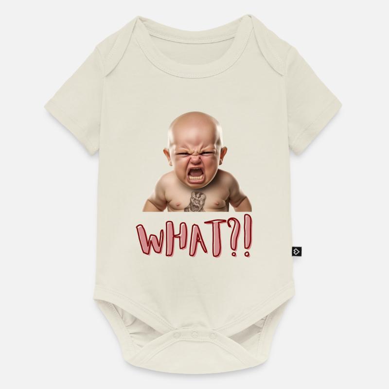 Quoi?! - Body à manches courtes Premium Bébé - blanc cassé