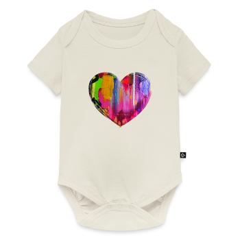 BEN HeartForm - Body à manches courtes Premium Bébé - blanc cassé - Devant