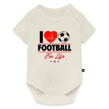 I love football for life - Baby Premium short-sleeve bodysuit - off white - Front