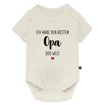 Ich habe den Besten Opa der Welt / Bester Opa 2021 - Baby Premium Kurzarmbody - Naturweiß - Vorne