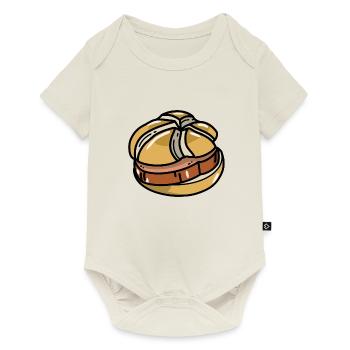 Bande dessinée Leberkäs Leberkäse Fleischkäse Buns - Body à manches courtes Premium Bébé - blanc cassé - Devant