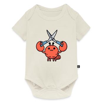 Comic Lobster Crab Lobster Lobster Sea Scissors - Baby Premium short-sleeve bodysuit - off white - Front