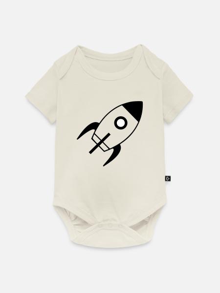 spaceship - Baby Premium Kurzarmbody - Naturweiß