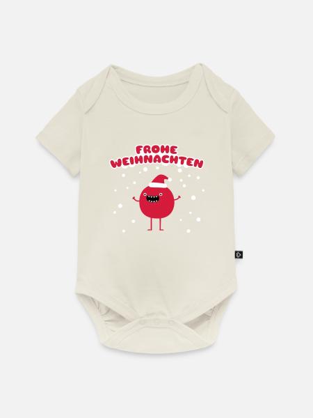 Funny Santa Claus - Merry Christmas - Baby Premium short-sleeve bodysuit - off white