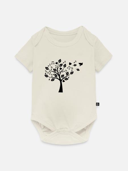 TREE - Baby Premium Kurzarmbody - Naturweiß