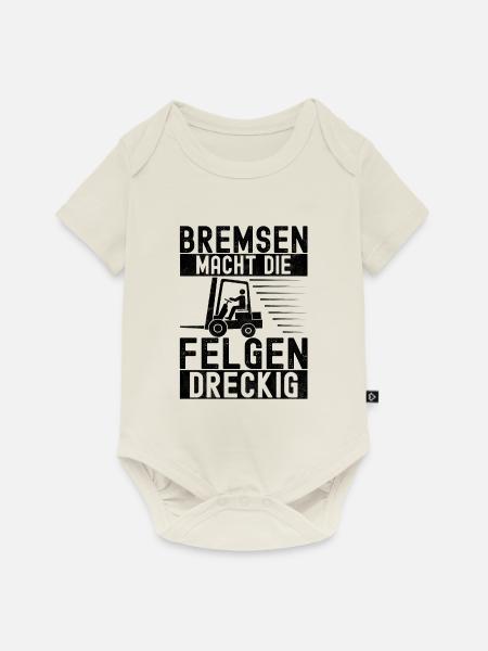 Gabelstapler Gabelstaplerfahrer - Baby Premium Kurzarmbody - Naturweiß