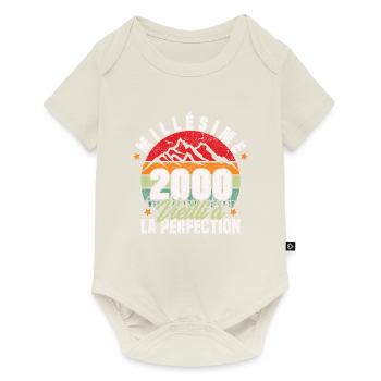 Millésime 2000, Cadeau D'anniversaire Vintage 2000 - Body à manches courtes Premium Bébé - blanc cassé - Devant