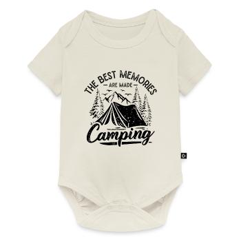 Camping Memories Camping Mountains Hiking Camper - Baby Premium short-sleeve bodysuit - off white - Front