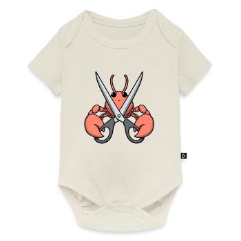 Bande dessinée homard crabe homard homard langouste gris ciseaux - Body à manches courtes Premium Bébé - blanc cassé - Devant