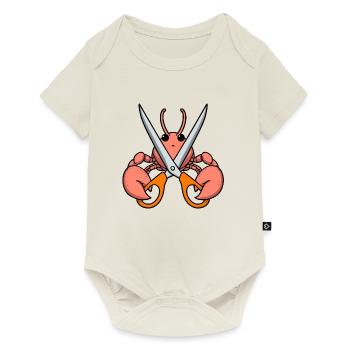 Bande dessinée homard crabe homard homard langouste orange ciseaux - Body à manches courtes Premium Bébé - blanc cassé - Devant