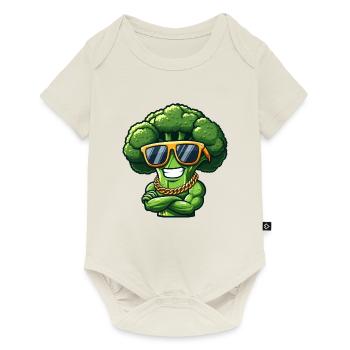Cool Broccoli Sunglasses Gangster Vegetables - Baby Premium short-sleeve bodysuit - off white - Front