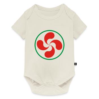 Croix basque - Lauburu - Body à manches courtes Premium Bébé - blanc cassé - Devant