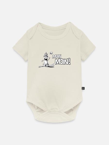 Moin Moin - Baby Premium Kurzarmbody - Naturweiß