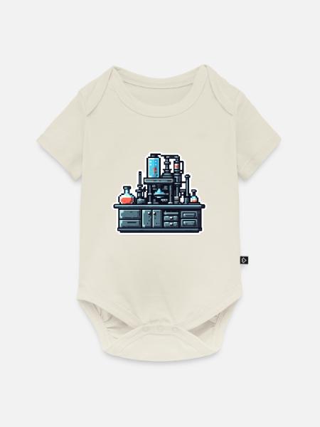 Experiment desk - Baby Premium Kurzarmbody - Naturweiß