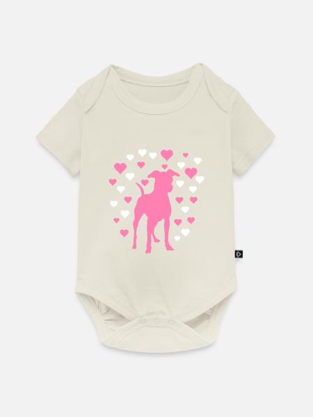 Pinscher - Baby Premium Kurzarmbody - Naturweiß