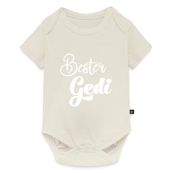 Bester Gedi sein Patenonkel fragen Taufe - Baby Premium Kurzarmbody - Naturweiß - Vorne