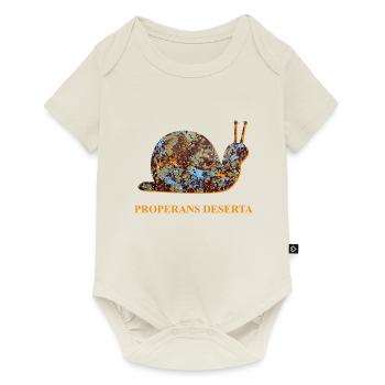 Dépêchez-vous avec le temps Escargot Latin E 85 - Body à manches courtes Premium Bébé - blanc cassé - Devant