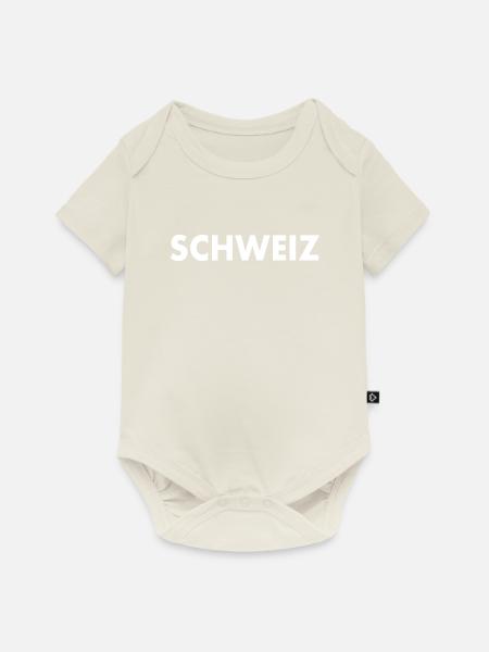 Schweiz - Baby Premium Kurzarmbody - Naturweiß