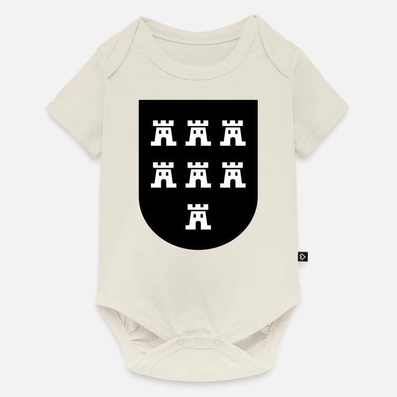 Manteau de Saxons de Transylvanie 2farbig - - Body à manches courtes Premium Bébé - blanc cassé